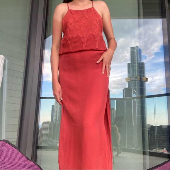 Burnt Orange Maxi Dress Size 8 